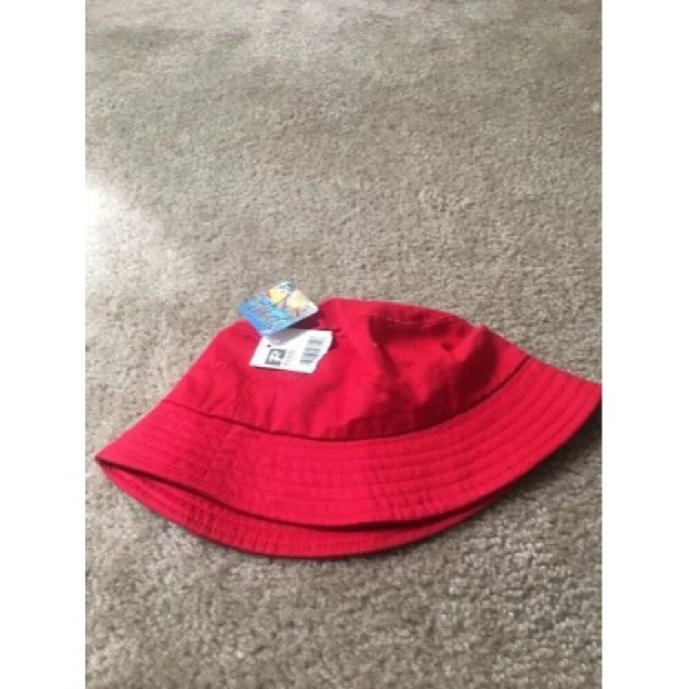 Paris Accessories Ladies Adult Unisex Red Bucket Hat One Size